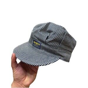 Vintage OshKosh B'Gosh Train Engineer Railroad SnapBack‎ Hat Cap